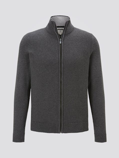 TOM TAILOR - Structured Knitted Jacket With-A-Stand-Up Collar