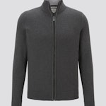 Structured Knitted Jacket With-A-Stand-Up Collar