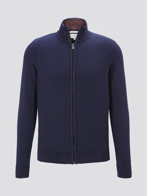 TOM TAILOR - Structured Knitted Jacket With-A-Stand-Up Collar