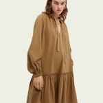 Tunic With Voluminous Sleeves In Organic Cotton Mix