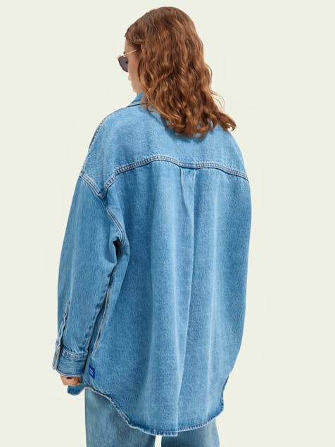 SCOTCH & SODA - Blauw Oversized Denim Shirt Jacket