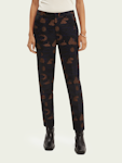 Jacquard Tapered High Rise Trousers