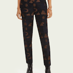 Jacquard Tapered High Rise Trousers