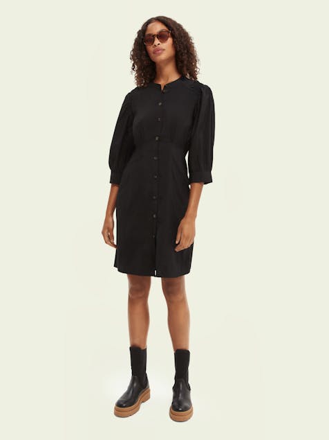 SCOTCH & SODA - Printed Fitted Button-Through Dress