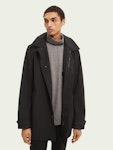 Waterrepellent taped-seam trench parka
