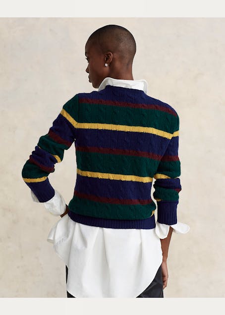 POLO RALPH LAUREN - Striped Cable-Knit Jumper