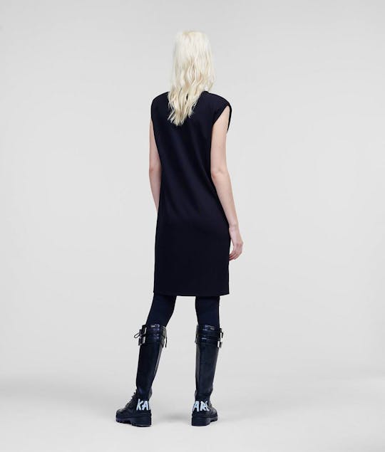 KARL LAGERFELD - Jersey Dress With Shoulder Pads