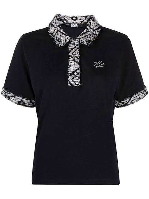 KARL LAGERFELD - Boucle Collar Polo Shirt