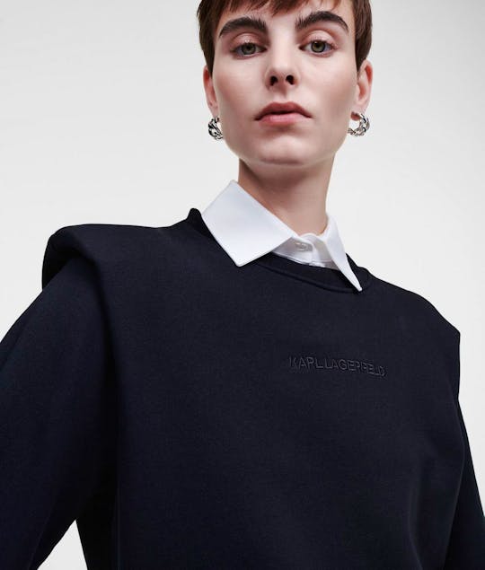 KARL LAGERFELD - Structured Sweatshirt With Detachable Collar