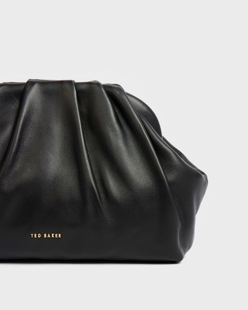 TED BAKER - Abyoo Gathered Leather Clutch Bag
