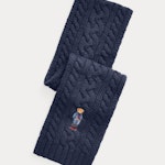Polo Bear Cable-Knit Scarf