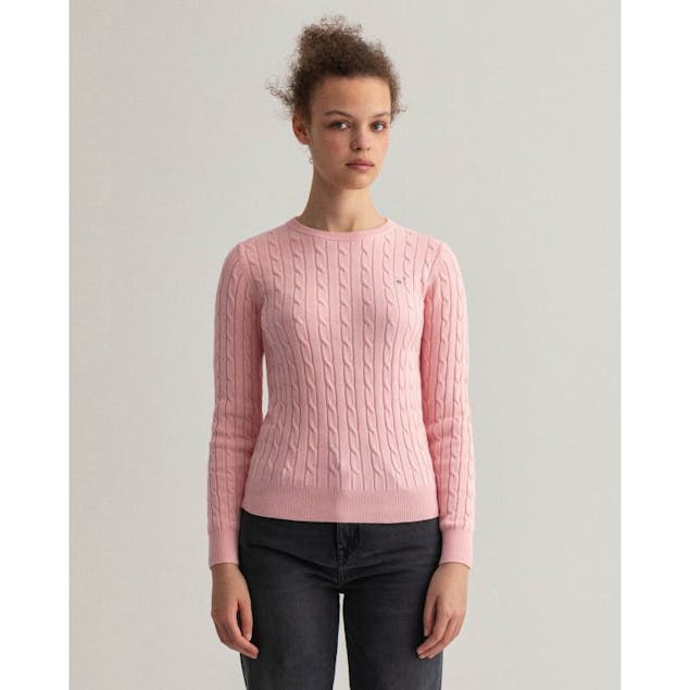 GANT - Stretch Cotton Cable Crew Neck Sweater