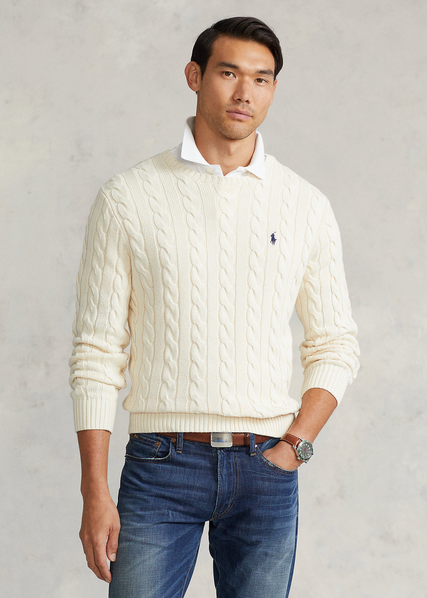 POLO RALPH LAUREN - Cable-Knit Cotton Jumper