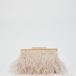 Clutch Bag With Genuine Feathers