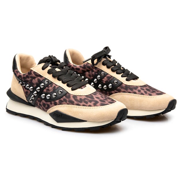 ASH - Spider Studs Animalier Print Sneakers