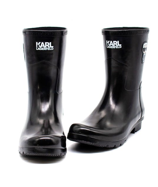 KARL LAGERFELD - Ikonic Midi Hi Shine Boots
