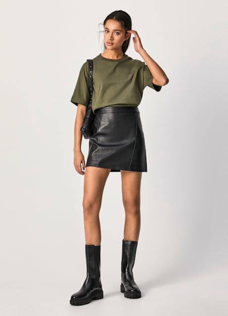 PEPE JEANS - Laura Eco Leather Mini Skirt