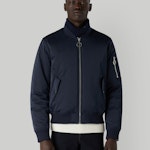 Technical Satin Bomber Jacket With Zip