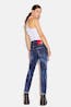 DSQUARED2 - Dark Ripped Red & Blue Spots Wash Cool Girl Jeans