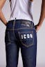 DSQUARED2 - Icon Dark Wash Canada Jennifer Cropped Jeans