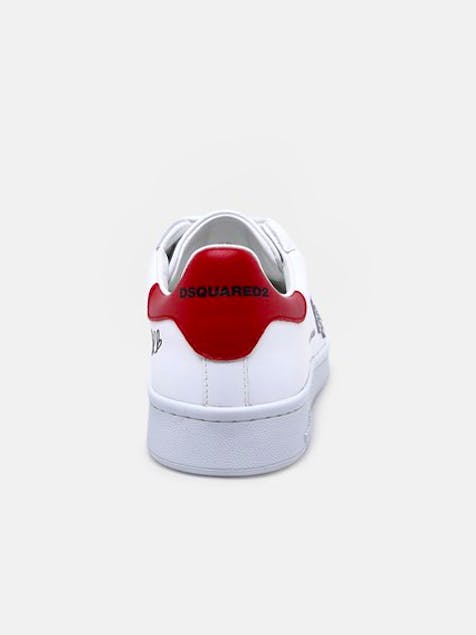 DSQUARED2 - Boxer Sneakers With Silver And Red Details