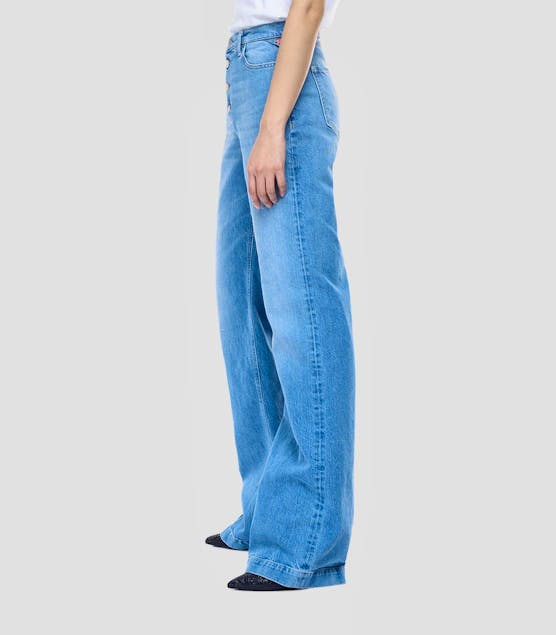 REPLAY - High Waist Wide Leg Rose Label Bevelyn Jeans