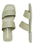 Sunglow Wide Straps Flat  Leather Sandal