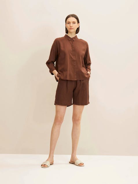 TOM TAILOR - Bermuda Loose Shorts With Linen