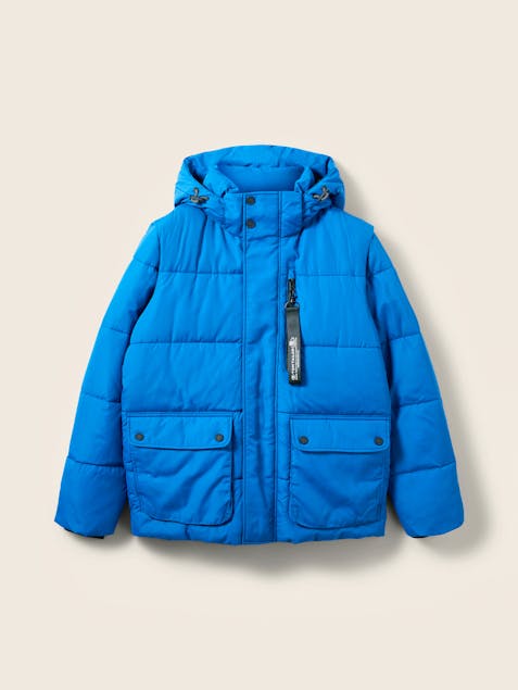 TOM TAILOR - Puffer jacket with a hood - REPREVE Our Ocean