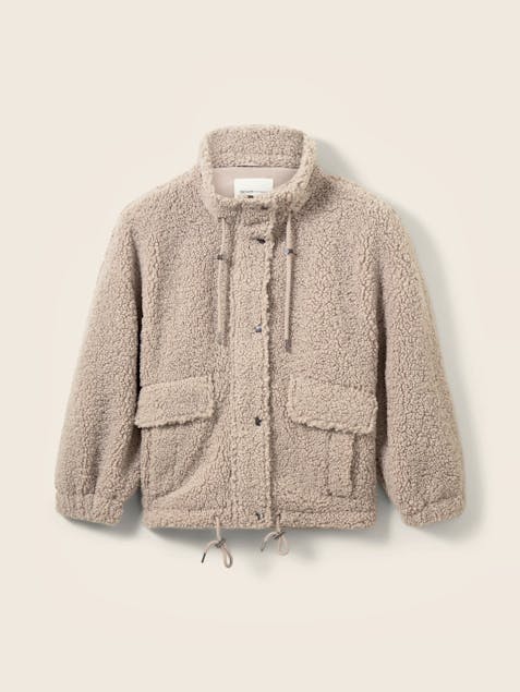 TOM TAILOR - Loose-Fit Teddy Jacket With a Stand-Up Collar
