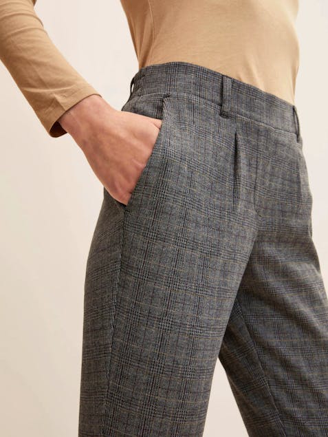 TOM TAILOR - Trousers with a glencheck pattern