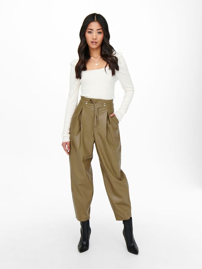 Only - Pantaloni Cargo marroni da donna Sania