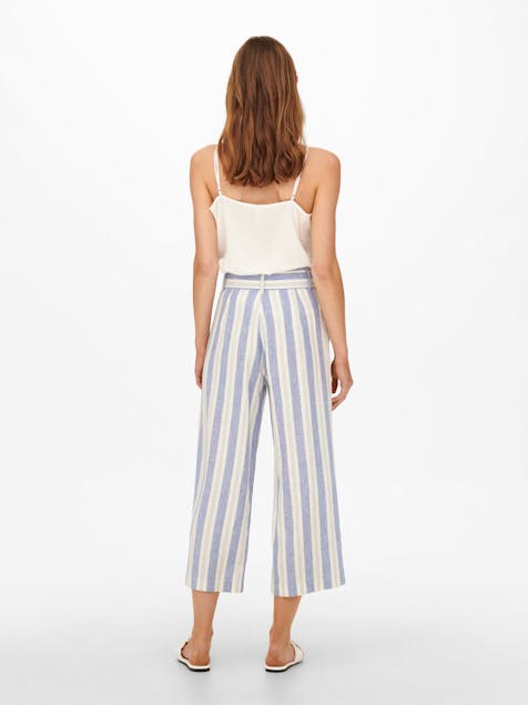 ONLY - Caro Striped Linen Blend Cullote,