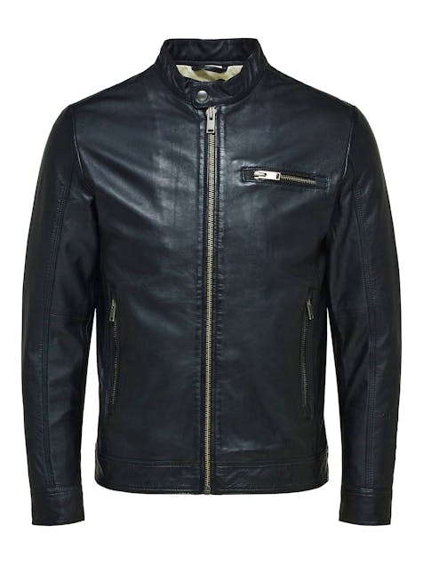 SELECTED - Zip Leather Jacket