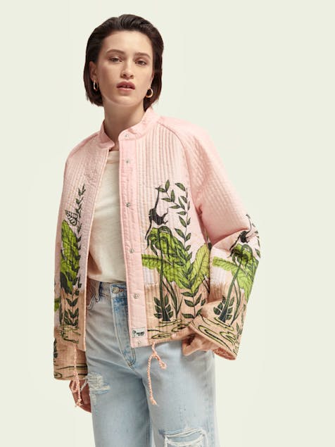 SCOTCH & SODA - Printed reversible jacket with quilting