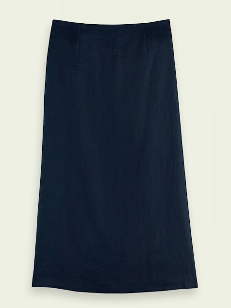 SCOTCH & SODA - Pleated detail linen skirt