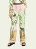 SCOTCH & SODA - Placed print wide-leg high-rise pants with elastic waistband