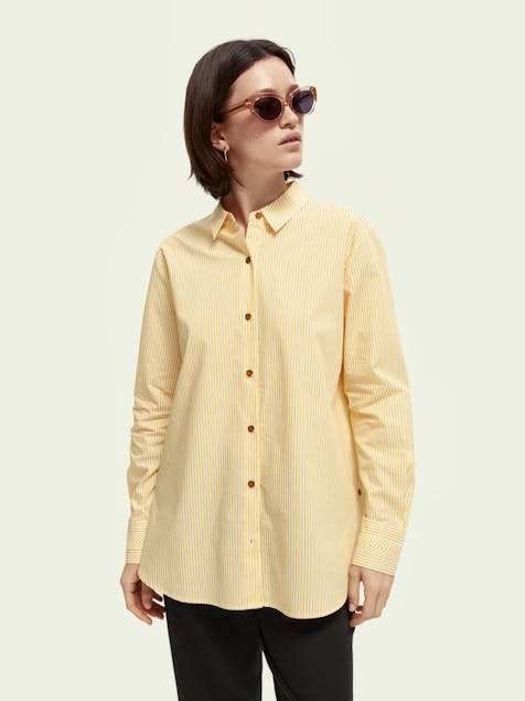 SCOTCH & SODA - Oversized long-sleeve organic cotton shirt