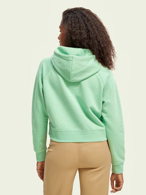 SCOTCH & SODA - Relaxed fit raglan cropped hoodie