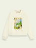 SCOTCH & SODA - Relaxed-fit raglan artwork crewneck sweatshirt