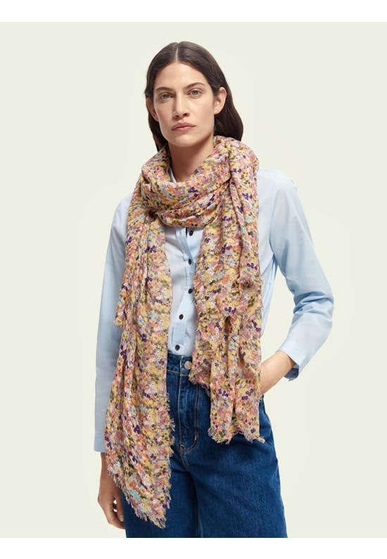 Woven printed scarf