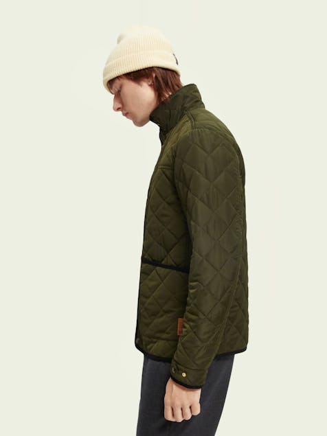 SCOTCH & SODA - Corduroy-trimmed quilted jacket