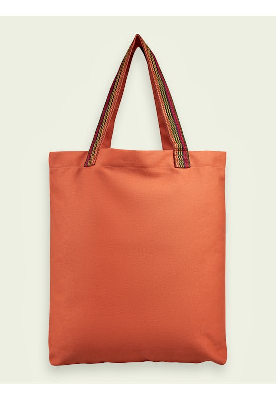 Printed canvas tote