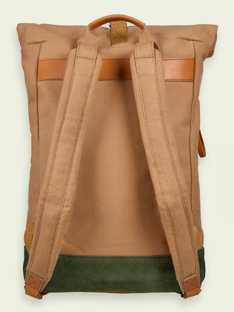 SCOTCH & SODA - Leather and suede trimmed canvas