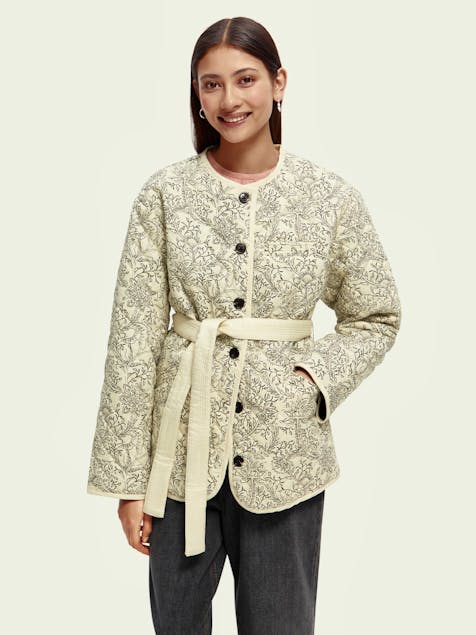 SCOTCH & SODA - Quilted organic cotton belted jacket