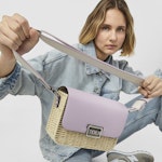 Mauve raffia  Legacy Summer Crossbody bag