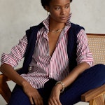 Classic Fit Striped Cotton Shirt