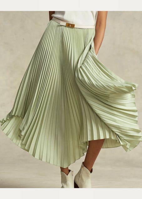 POLO RALPH LAUREN - Pleated Georgette Handkerchief Skirt