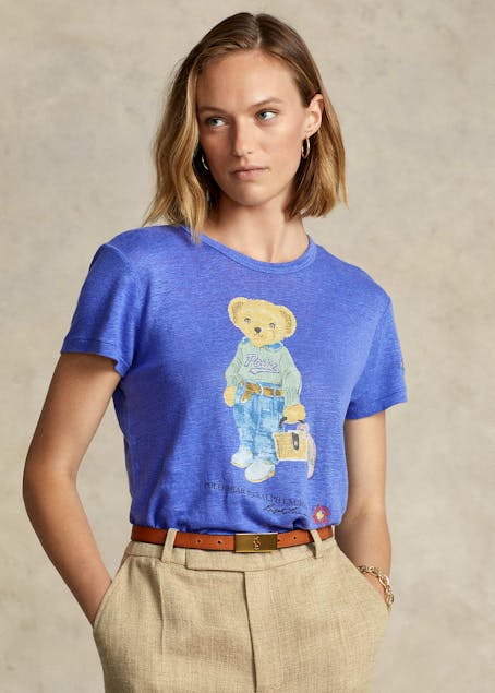 POLO RALPH LAUREN - Polo Bear Jersey Linen T-shirt