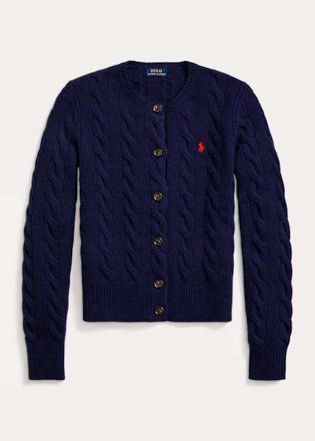 POLO RALPH LAUREN - Cable-Knit Wool-Cashmere Cardigan
